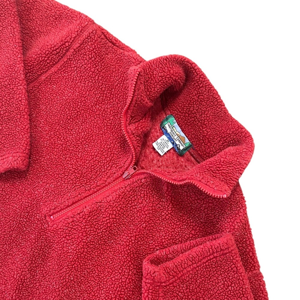 Vintage Northeast Terrain Company Sherpa Fleece Quarter Zip Pullover Gorpcore